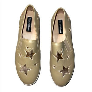 Design lab Celestial Platform Sneakers Rose Gold Star Loafers Slip on Low Shoes